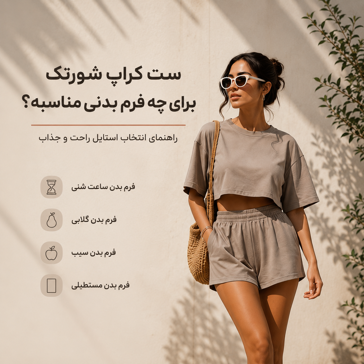 ست کراپ شورتک برای چه فرم بدنی مناسبه؟